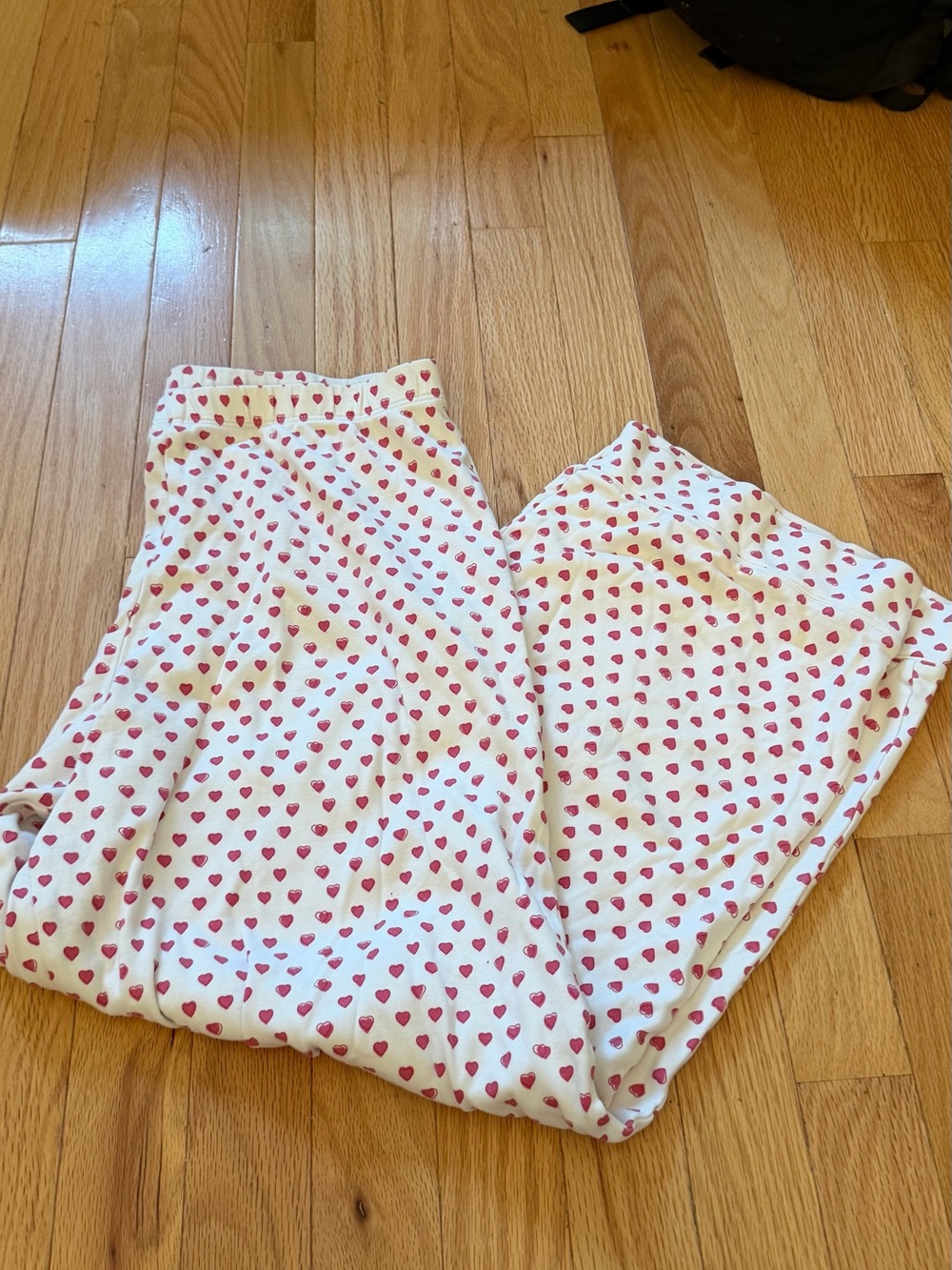 Roller Rabbit White Pajama Pants with Pink Heart Print